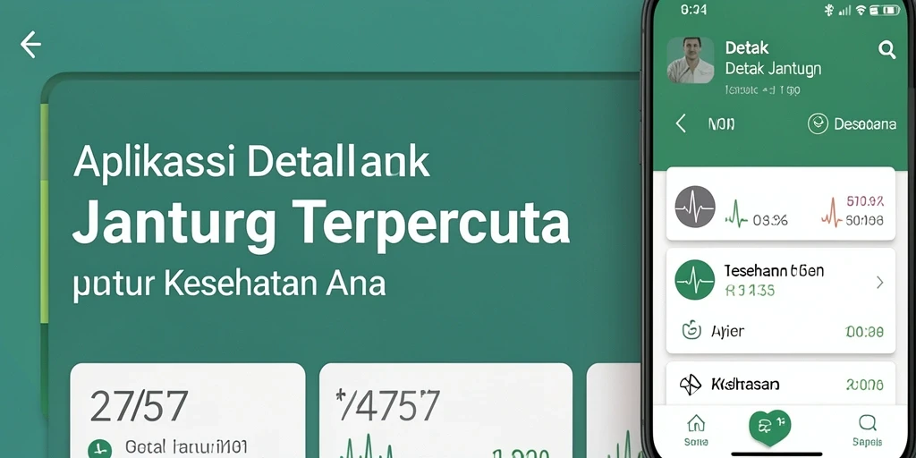 Antarmuka aplikasi Detak Jantung yang informatif dan mudah digunakan.