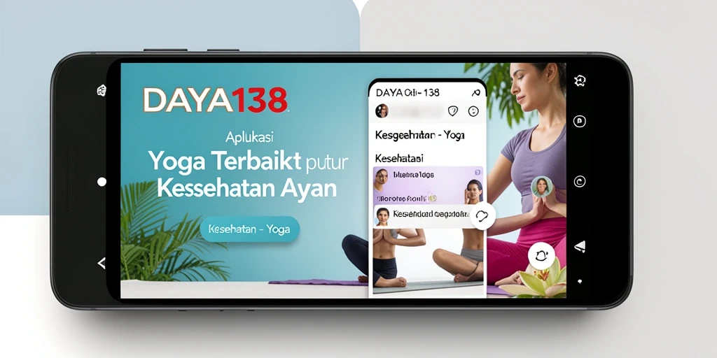 Antarmuka aplikasi DAYA138 yang menarik dan fungsional untuk latihan Yoga.