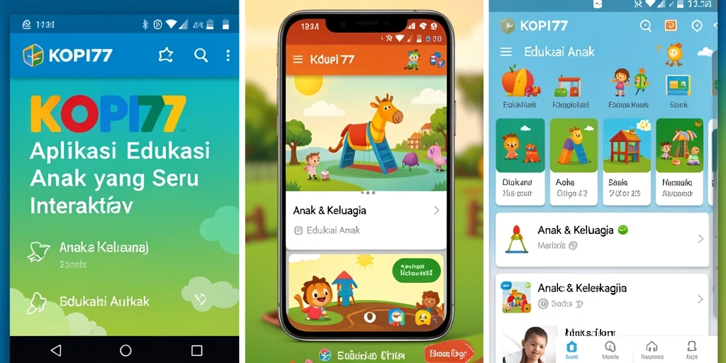 Antarmuka KOPI77 yang menarik dan interaktif untuk Edukasi Anak.