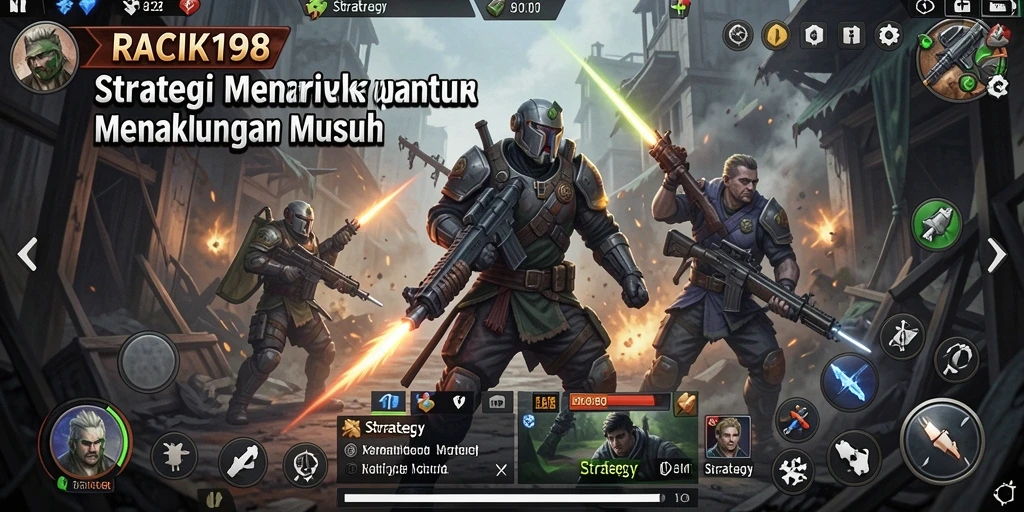 Antarmuka menarik dari game strategi RACIK198 yang penuh aksi.