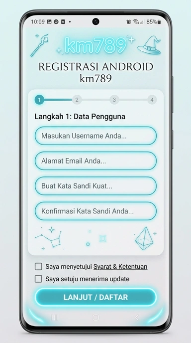 Buat Akun Baru km789 untuk Pengguna Android